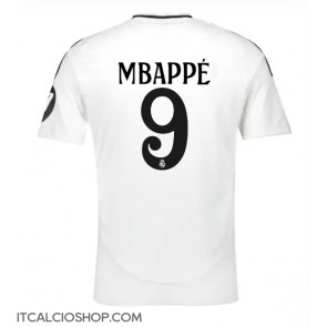 Real Madrid Kylian Mbappe #9 Prima Maglia 2024-25 Manica Corta